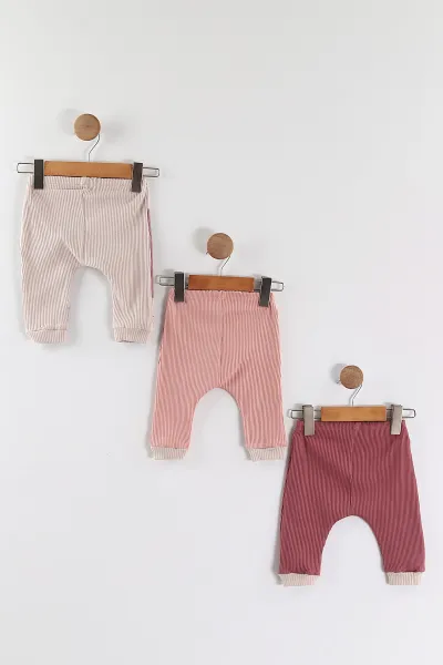 Çoklu Renk (3-6 Ay) Çiçek Baskılı 3'lü Kız Bebek Tek Alt 468772