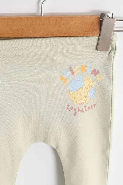 Çoklu Renk (3-6 Ay) Sticking Toghether Baskılı Kız Bebek Tek Alt 468931