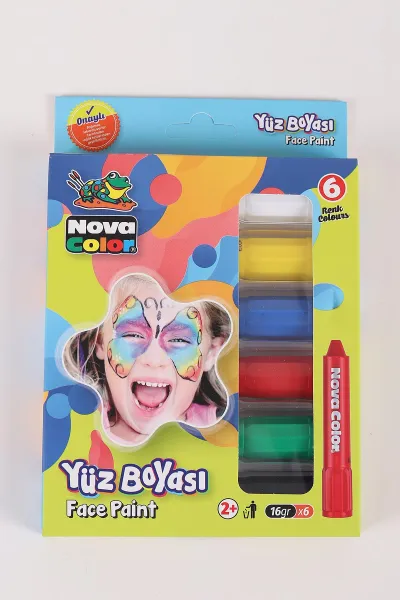 Çoklu Renk Nova Color Yüz Boyası 6'lı Set 457168
