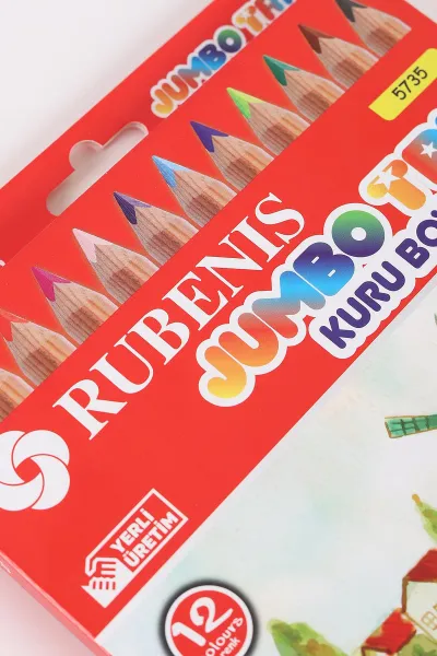 Çoklu Renk Rubenis Jumbo Trıo Kuru Boya Kalemi 12'li 457531