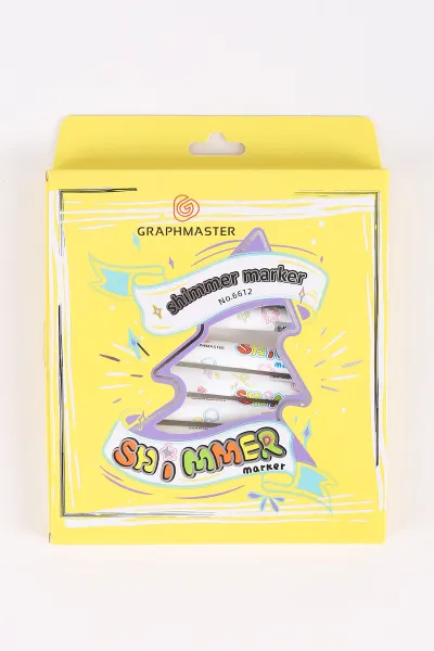 Çoklu Renk Shimmer Işıltılı Marker Kalem Seti 12'li (Renk) Yaldızlı 457528