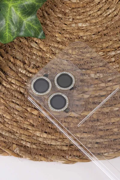 Çöl TeknoCase İPhone 14 Pro Uyumlu Viola Diamond Case Serisi Kartlıklı Lens Hediyeli Sert Silikon Telefon Kılıfı 430800