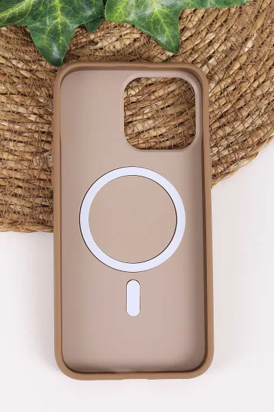 Çöl TeknoCase İPhone 15 Pro Max Uyumlu Vincent Case Serisi Sert Silikon Telefon Kılıfı 457889