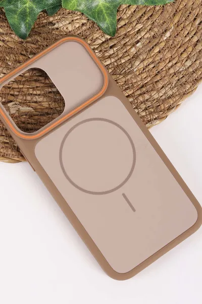 Çöl TeknoCase İPhone 15 Pro Max Uyumlu Vincent Case Serisi Sert Silikon Telefon Kılıfı 457889