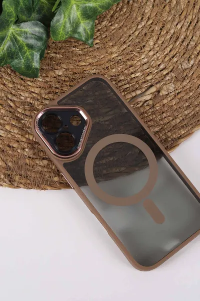 Çöl TeknoCase İPhone 16 Plus Uyumlu Wesley Case Serisi Magsafe Özellikli Transparan Sert Silikon Telefon Kılıfı 430642