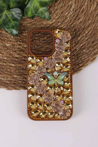 col-teknocase-iphone-16-pro-uyumlu-daisy-case-serisi-tasli-vakumlu-sert-silikon-telefon-kilifi-431089