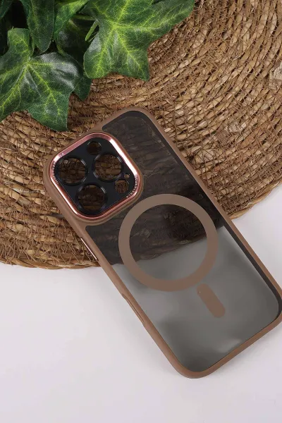 Çöl TeknoCase İPhone 16 Pro Uyumlu Wesley Case Serisi Magsafe Özellikli Transparan Sert Silikon Telefon Kılıfı 430648