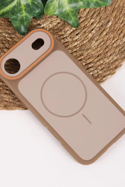 Çöl TeknoCase İPhone 17 Air Uyumlu Vincent Case Serisi Sert Silikon Telefon Kılıfı 457923