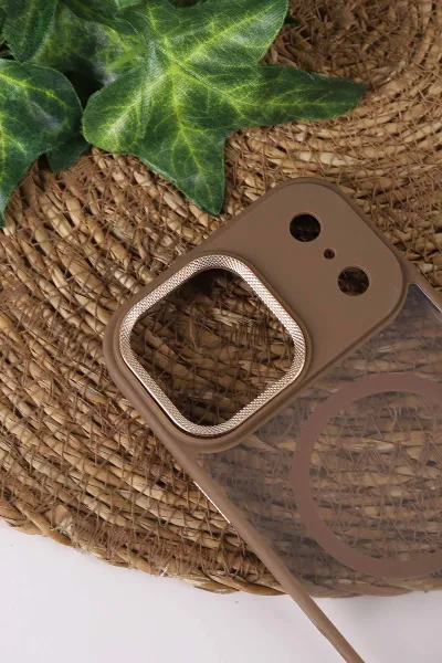 Çöl TeknoCase İPhone 17 Pro Max Uyumlu Clear Lüx Case Serisi Lens Hediyeli Sert Silikon Telefon Kılıfı 430761