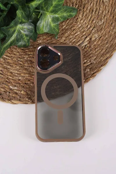 Çöl TeknoCase İPhone 17 Uyumlu Wesley Case Serisi Magsafe Özellikli Transparan Sert Silikon Telefon Kılıfı 430658