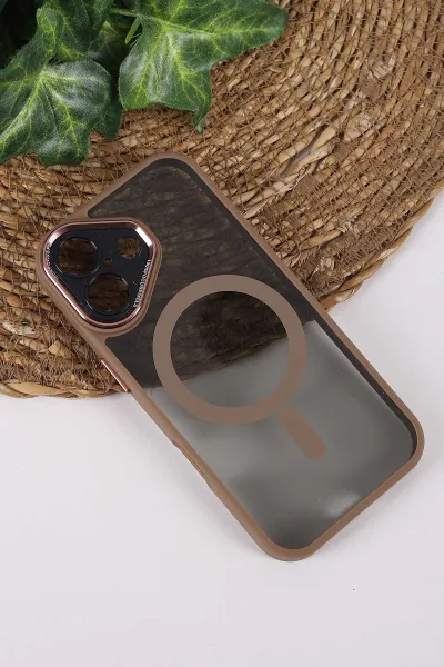Çöl TeknoCase İPhone 17 Uyumlu Wesley Case Serisi Magsafe Özellikli Transparan Sert Silikon Telefon Kılıfı 430658