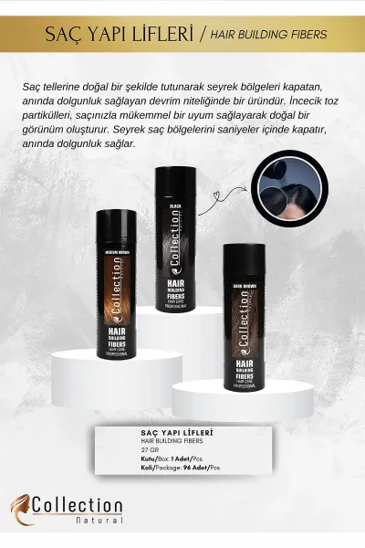 Collection Naturel Hair Color Topik (Saç Dolgunlaştırıcı saç fiberi) Dark Brown 27 Gr 473217