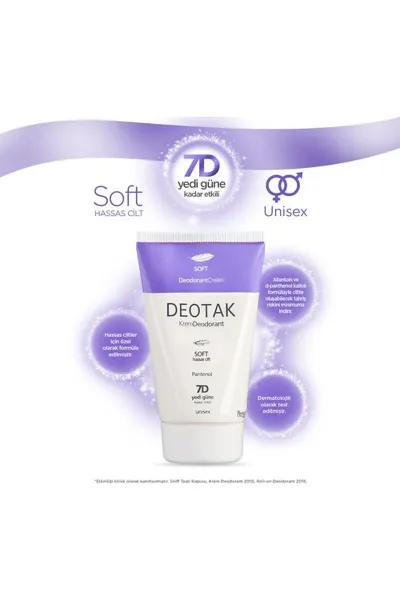 Deotak Unisex Krem Deodorant Soft 35 ml 299353