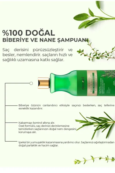 Dermokil %100 Doğal Biberiye Saç Güçlendirici Şampuan 400 Ml 414764