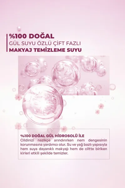 Dermokil  %100 Doğal Gülsuyu Çift Fazlı Makyaj Temizleyici 150 Ml 438755