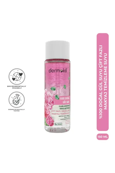 Dermokil  %100 Doğal Gülsuyu Çift Fazlı Makyaj Temizleyici 150 Ml 438755