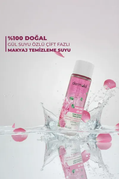 Dermokil  %100 Doğal Gülsuyu Çift Fazlı Makyaj Temizleyici 150 Ml 438755