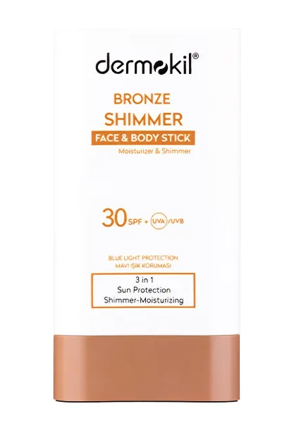 Dermokil Bronze Shimmer Face&Body Stick SPF 30 Bronzlaştırıcı Etkili Stick Güneş Koruyucu 20 G 432940