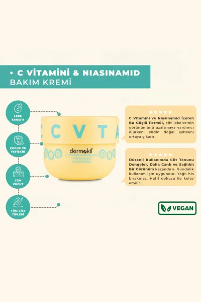 Dermokil C Vitamini & Niasinamid Leke Karşıtı Bakım Kremi 250 Ml 438478