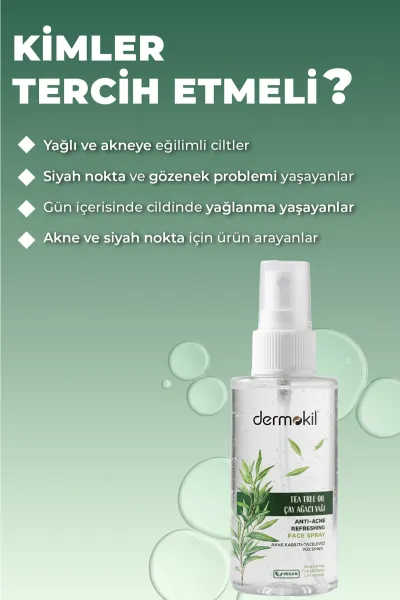 Dermokil Çay Ağacı Akne Karşıtı Yüz Spreyi 50 Ml 466514