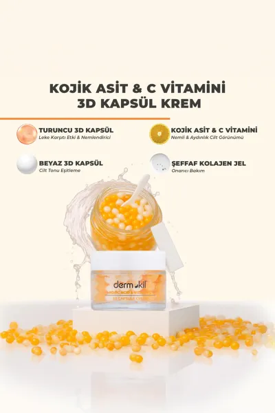 Dermokil Kojik Asit Leke Karşıtı Kapsül Yüz Kremi 50 Ml 438493