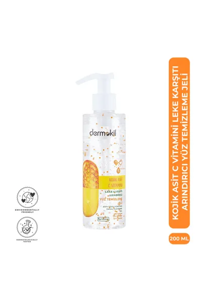 Dermokil Kojik Asit Leke Karşıtı Yüz Yıkama Jeli 200 Ml 438757