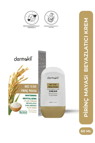 Dermokil Pirinç Mayası Beyazlatıcı Fluid Güneş Koruyucu Yüz Krem 30 SPF 60 g 466581