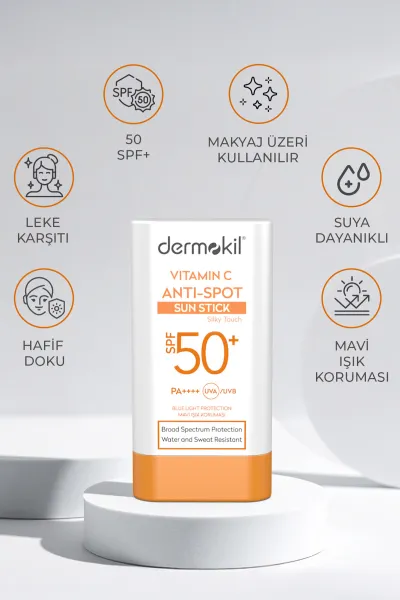 Dermokil Vitamin C Anti-Spot Sun Stick SPF 50+ Leke Karşıtı Stick Güneş Koruyucu 20 G 466555
