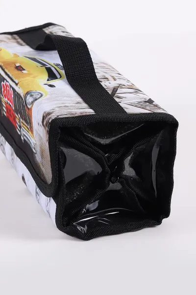 Desenli 10x25 Cm Stilo Kumaş Desenli 4 Gözlü Çantalı Kalem Kutu 441706