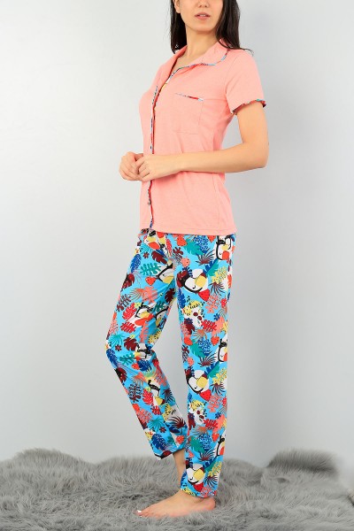 Desenli Baskılı Bayan Pijama Takımı 59770