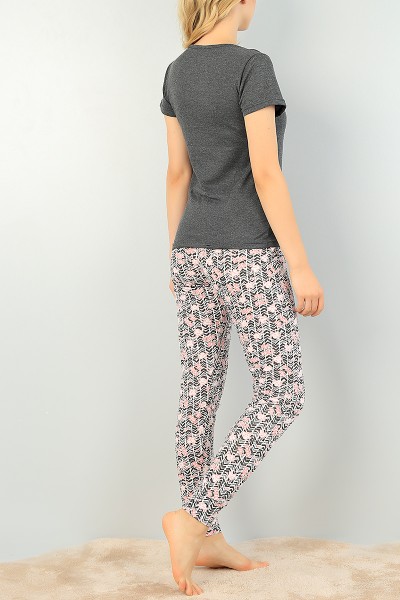 Desenli Baskılı Bayan Pijama Takımı 73489