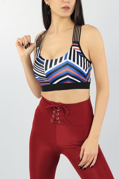 Desenli Bayan Sporcu Büstiyer 57376