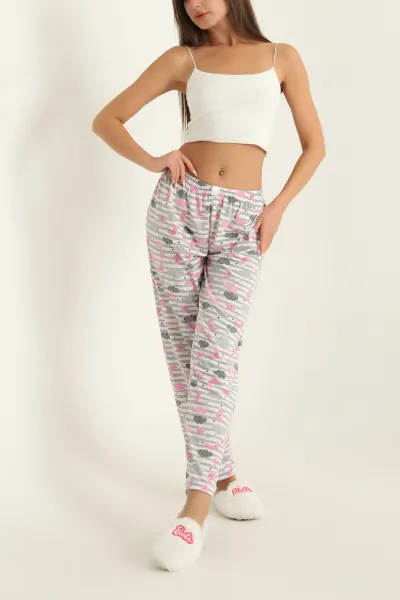 Desenli Beli Lastikli Pijama Altı 288752
