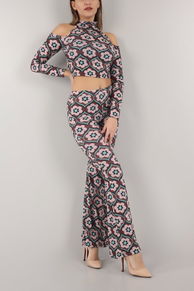 Desenli Bluz Pantolon İkili Takım 153251