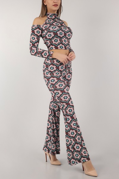 Desenli Bluz Pantolon İkili Takım 153251
