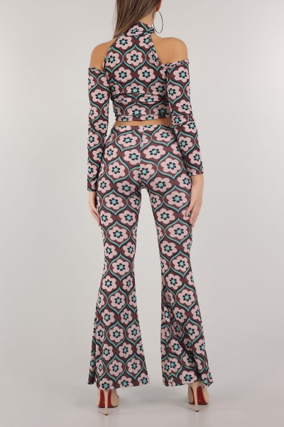 Desenli Bluz Pantolon İkili Takım 153251