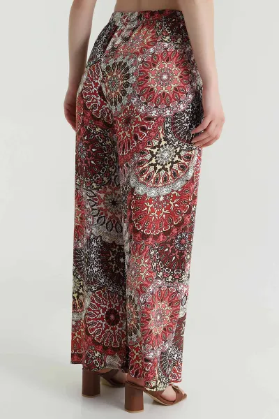 Desenli Dokuma Kadın Pantolon 470246