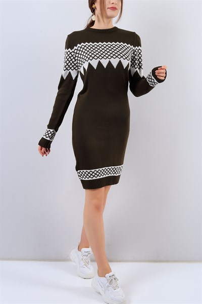 Desenli Haki Bayan Tunik 17126B