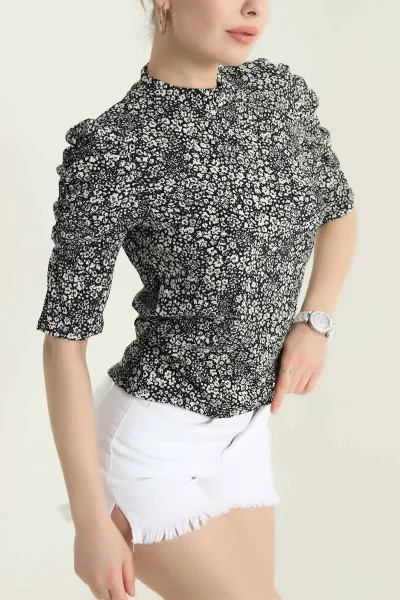 Desenli Krinkıl Kadın Bluz 438421