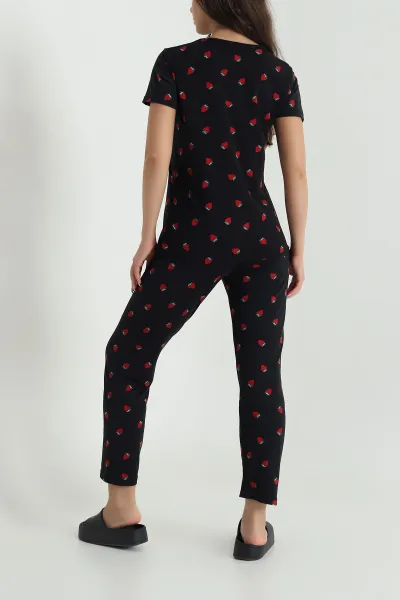 Desenli Milan Kadın Pijama Takımı 466501