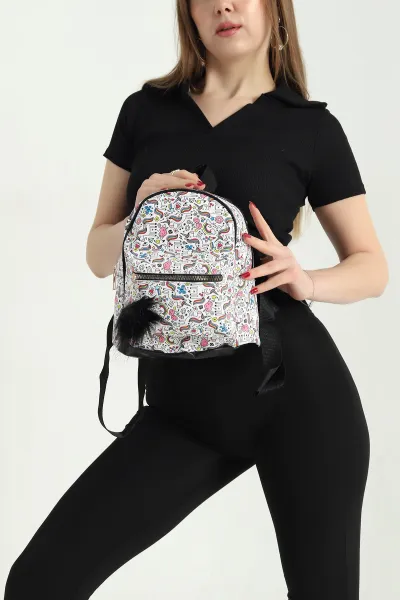 Desenli Mini Boy Sırt Çantası 341430