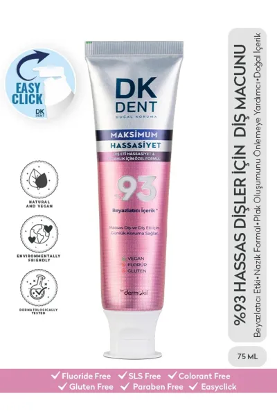 Dk Dent %93 Maximum Hassasiyet Diş Macunu 75 Ml 438786