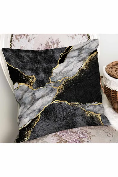 43x43 Dijital Baskılı Fermuarlı Modern Kırlent Kılıfı 308733