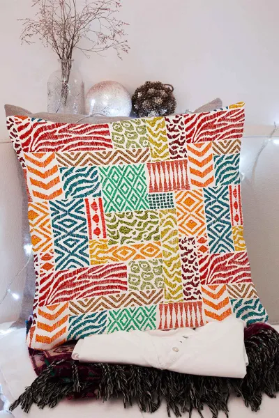 43x43 Dijital Baskılı Fermuarlı Modern Kırlent Kılıfı 308773
