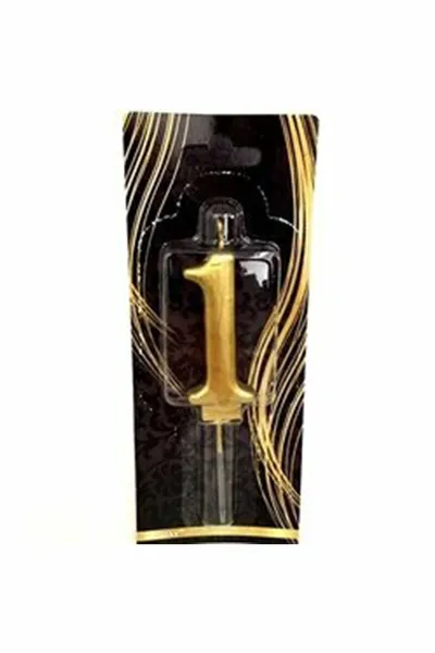 Doğum Günü Parti Mumu Altın / Gold 1 Rakamı 300573