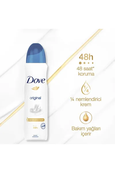 Dove Kadın Sprey Deodorant 1/4 Nemlendirici Krem Original 150 ml 287874