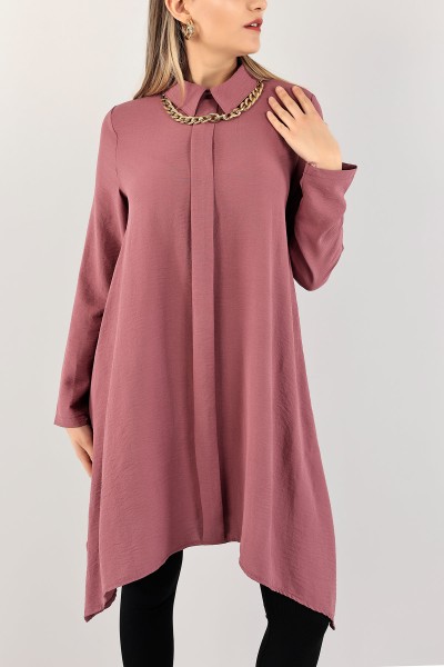 Eflatun Kolyeli Aerobin Kumaş Tunik 109427
