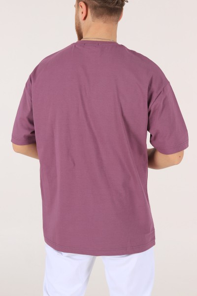 Eflatun Oversize Erkek Tişört 170996
