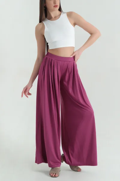 Eflatun Oysho Bol Paça Bayan Pantolon 353990