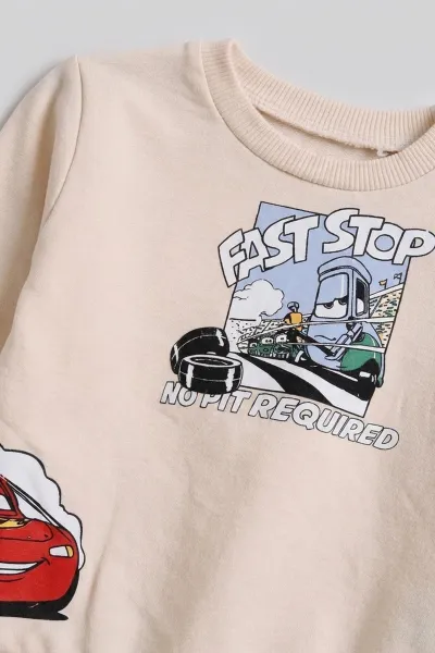Ekru (0-4 Yaş) Fast Stop Baskılı 2 İp Erkek Bebek&Çocuk Mevsimlik Takım 481039